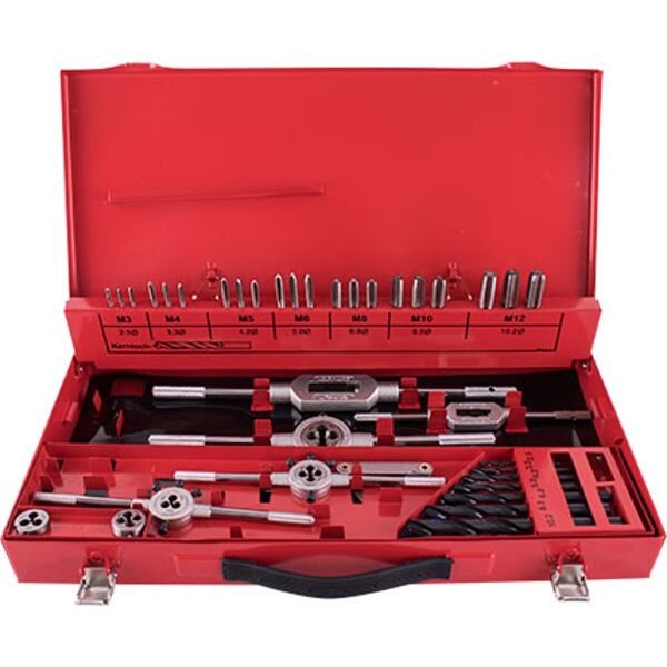 Tap And Die Set 44Pce 3-12Mm Hss In Metal Case