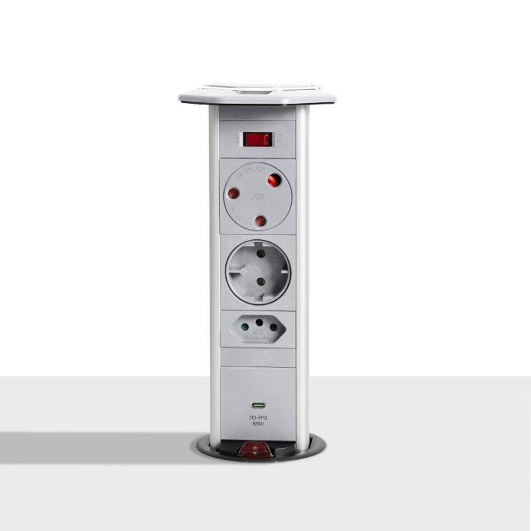 Multiplug Powerlogic Powerdock MK565 Light Grey