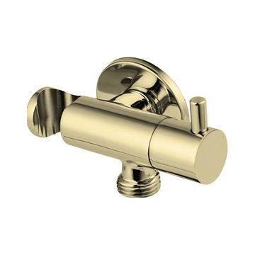 Devario Premio Angle Vavle Round With Bracket Brass -Brushed Gold