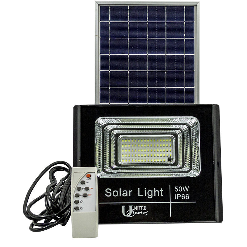 UNITED ELECTRICAL Floodlight with Solar Aluminum 50W LED