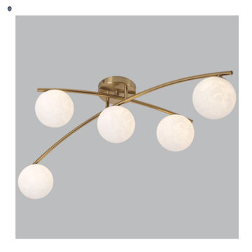 Metal and Plastic Ceiling Fitting with Moveable Arms