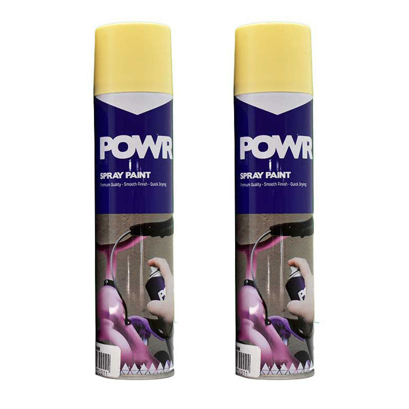 POWR Spray Paint Standard Cream 300ml ( 2 Pack )