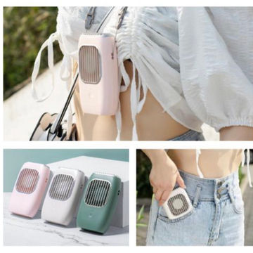 D302 Mini Portable Neck Hanging Fan USB Rechargeable Cooling Fans 3 Speeds Adjustable Air Cooler
