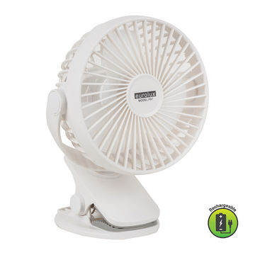 Rechargeable, Portable, USB Mini Clip-on Fan - 2 Pack