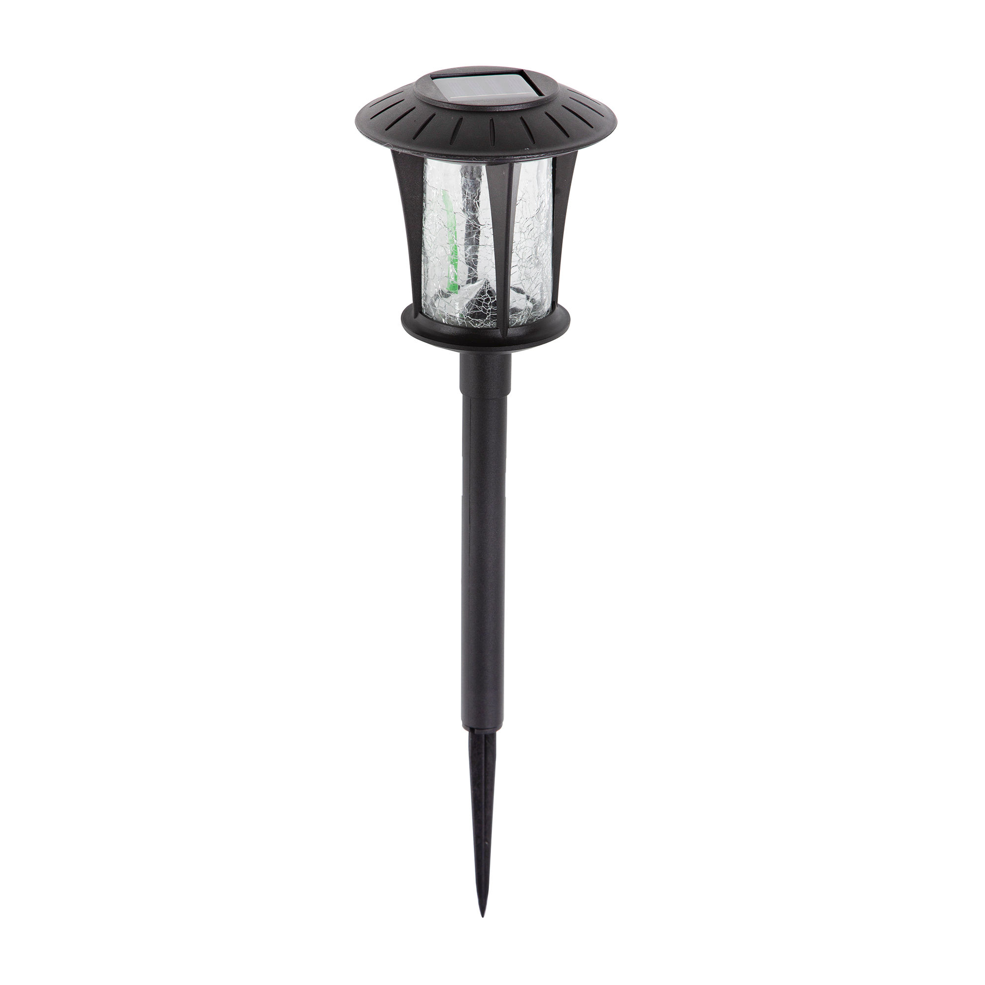 Solar Coach Light With Crack Glass Shade - 6 Pack