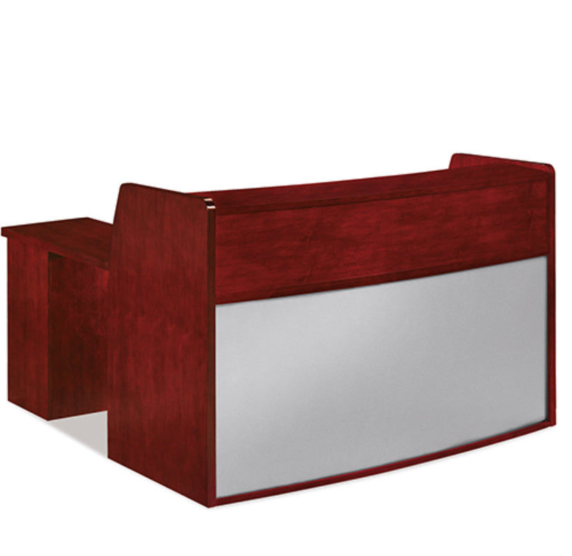 MaqelepoFurn - Receptionist's Mahogany Finish Office Desk