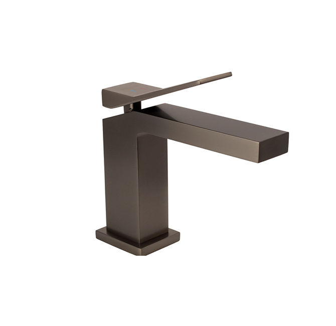 Milan Basin Mixer Brass -  Gun Metal Grey