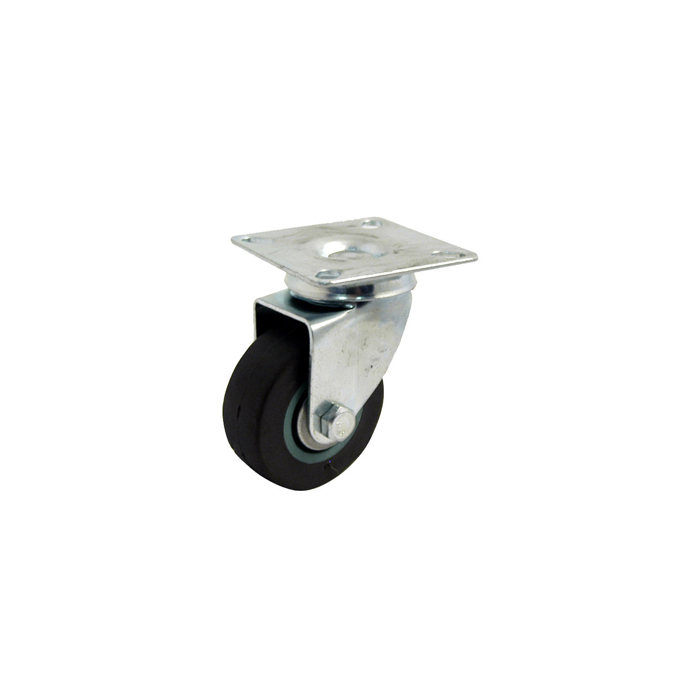 Castor Wheel - Rubber - Swivel - Flange - 75mm - 4 Pack