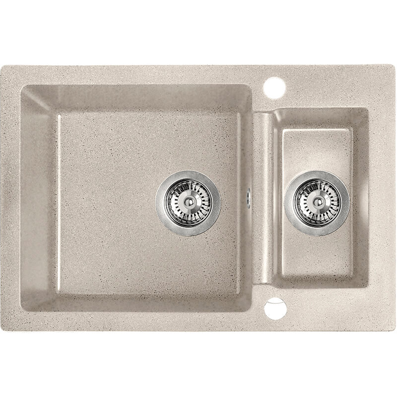 Laveo Celia 650 Granite Composite Kitchen Sink 1.5 Bowl - Beige (Beach Sand)