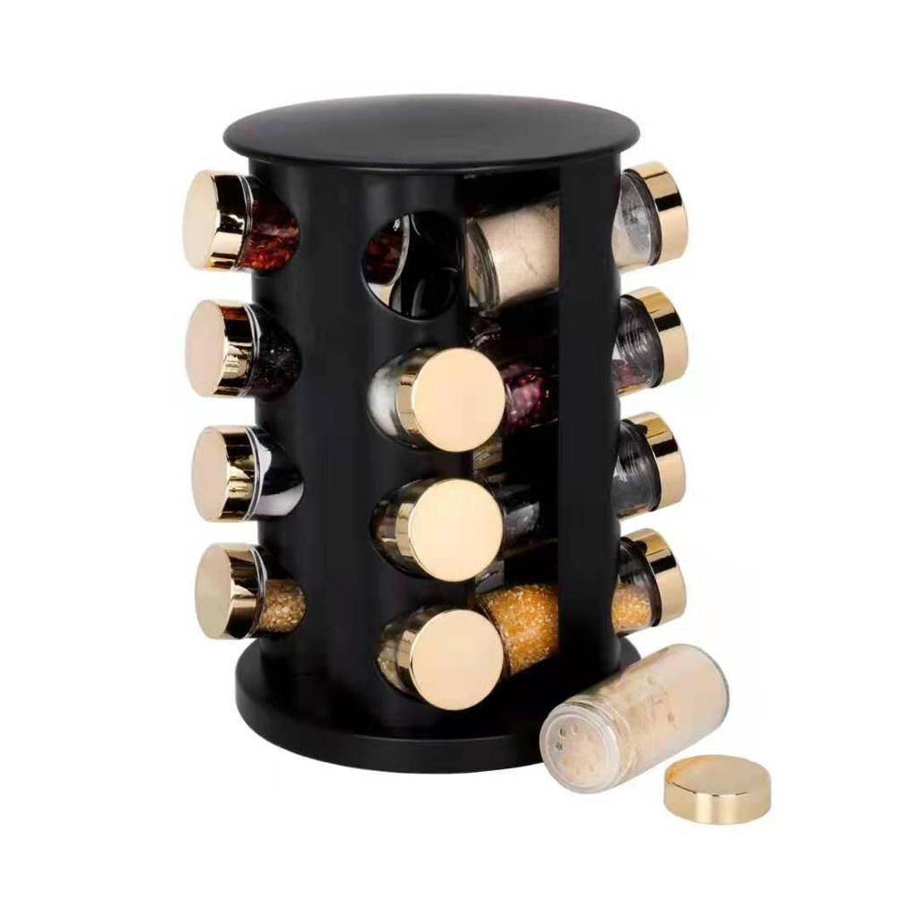Homepro - 16pc Revolving Spice Rack - Black
