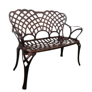 Ageless & Beautiful!  Cast Aluminium Garden Bench / Patio Bench / Outdoor Bench  - King Diamond Design