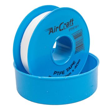 Air Craft - PTFE Tape - Roll - 19mm x 0.1mm x 40m - 8 Pack