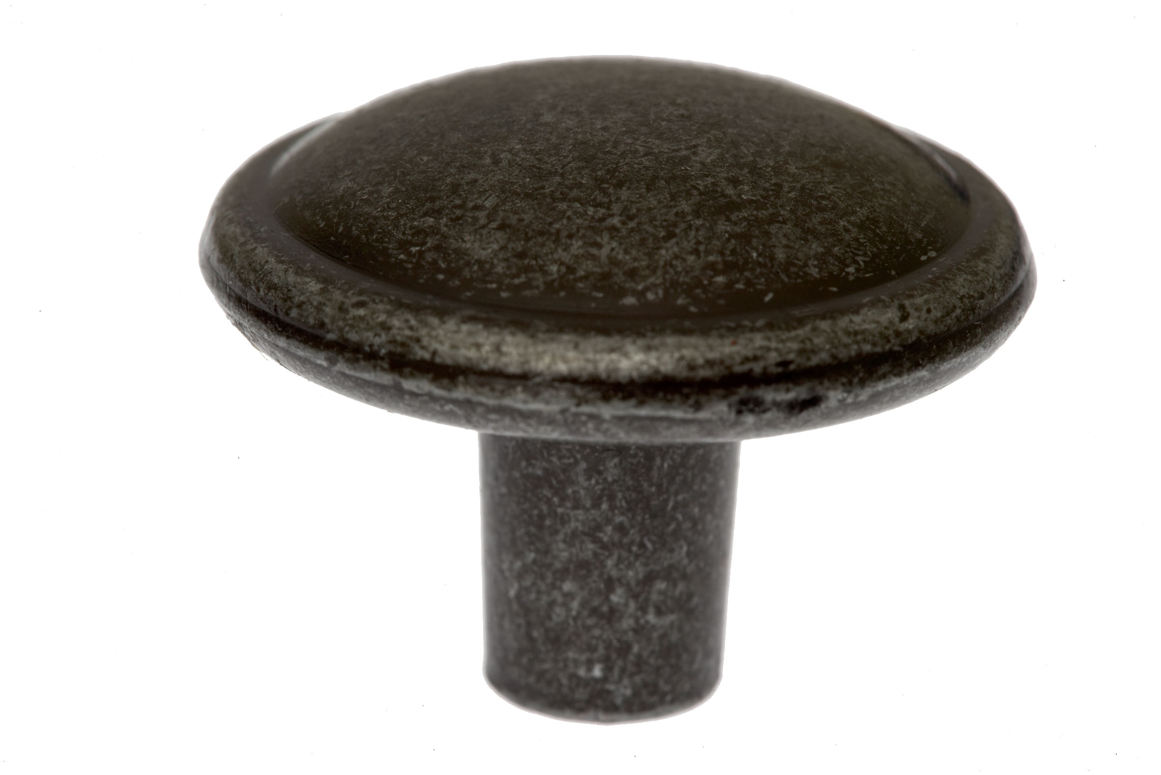 Zinc Black Round flat knob 30mm