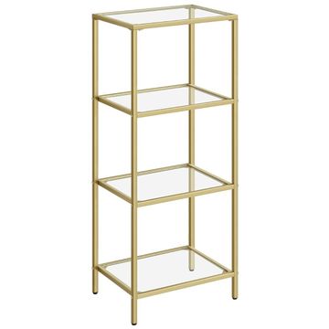 Lifespace 4-tier Storage Shelf Rack with Gold Frame
