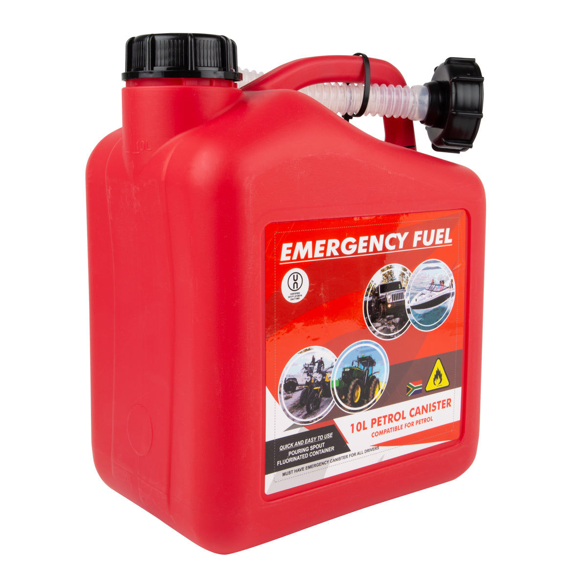 Jerry can plastic petrol 10l