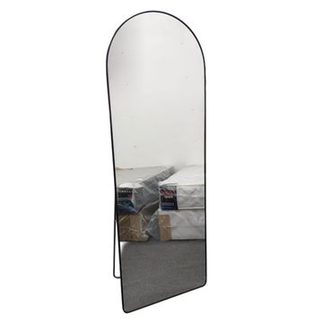 Full Body, Metal Arch Shaped Standing Mirror - Black Frame