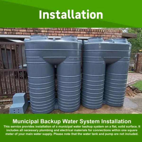 Municipal Water Backup System Installation by Juspropa