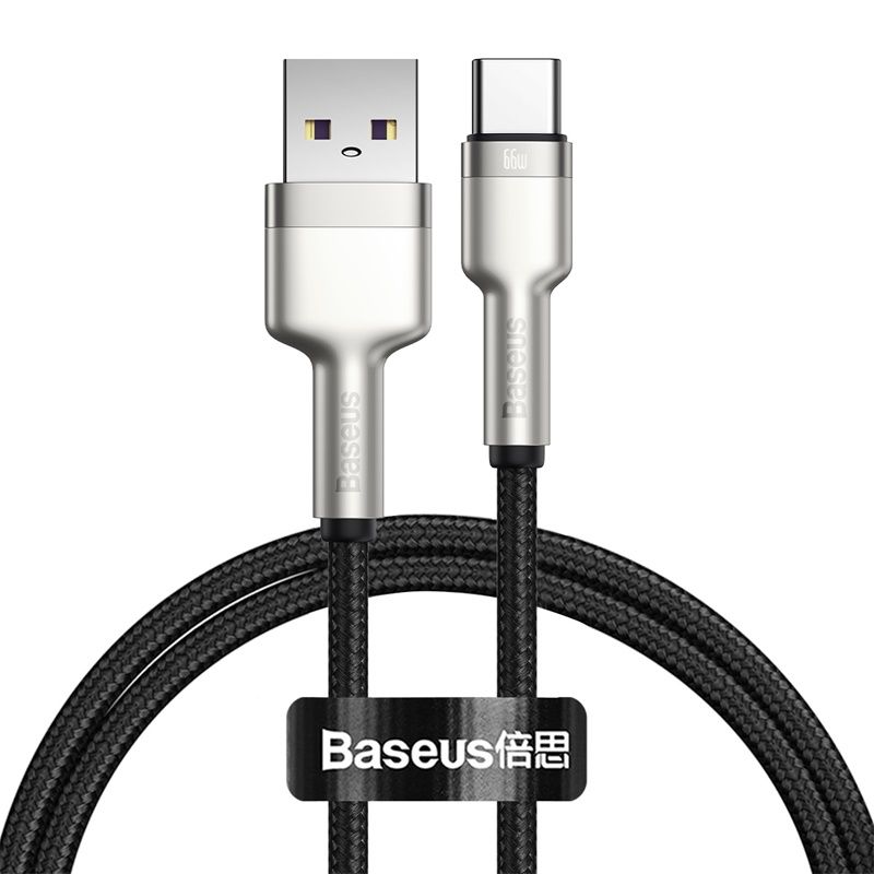 Baseus Cafule Series Metal Data Fast Charging Cable USB to Type-C 66W 1m - Black