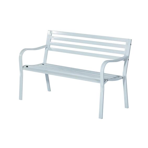 PARK BENCH 128X56XH81CM,STEEL,WHITE