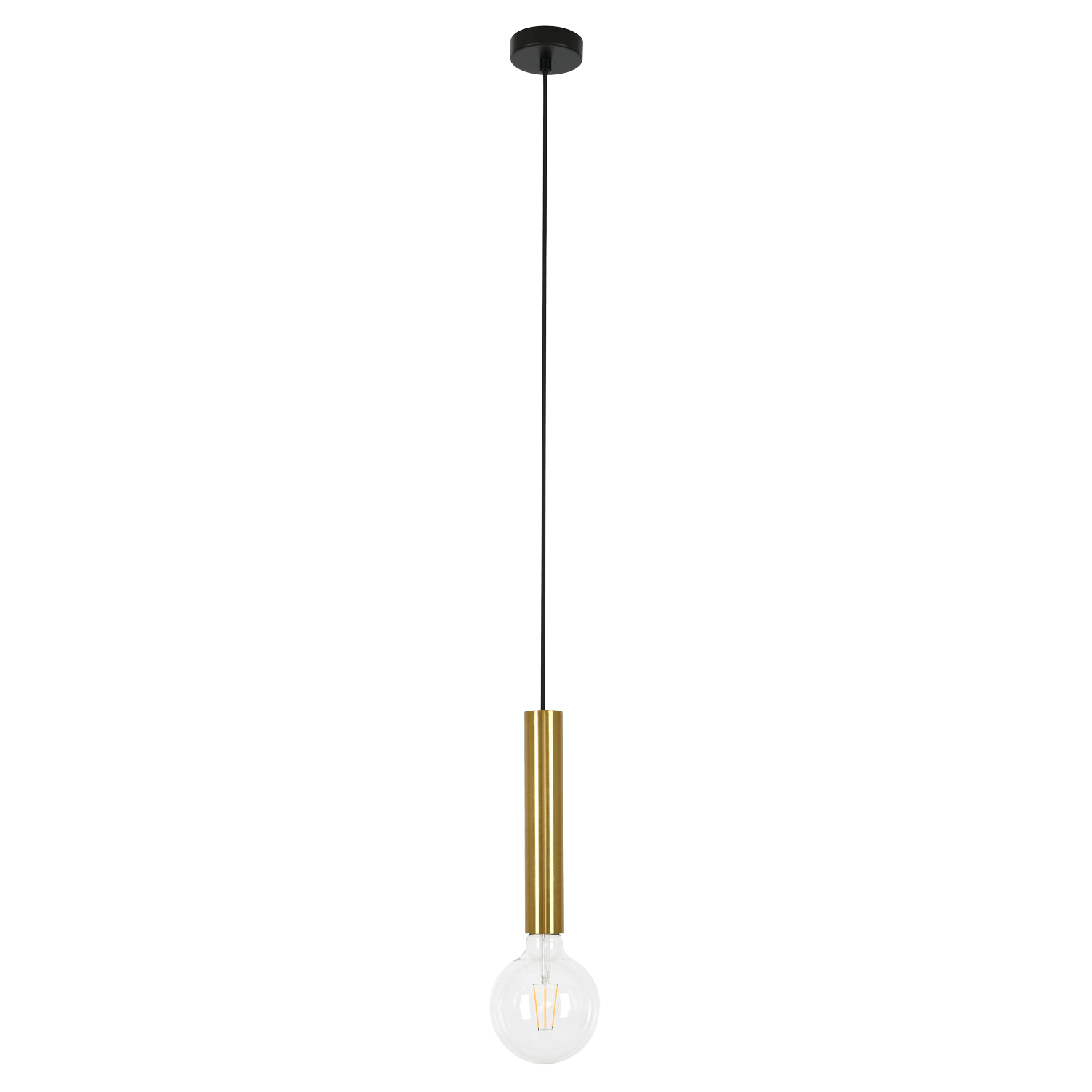 Zebbies Lighting Peyton Gold Brass 1 Light Pendant