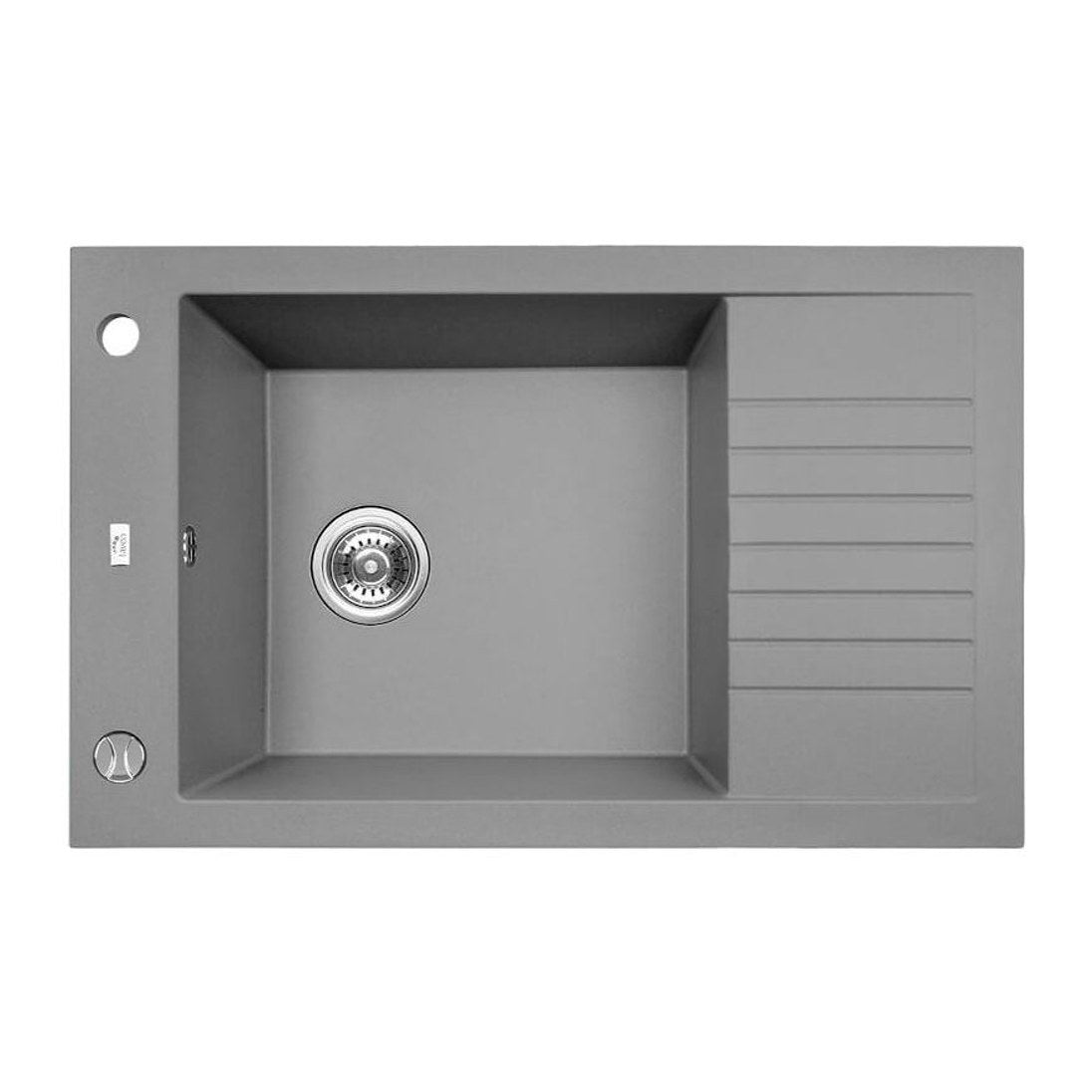 Laveo Pioneer 780 Granite Composite Kitchen Sink 1 Bowl with Drainer - Grey