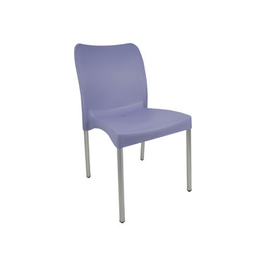 Vividitto - Heavy Duty armless Café Chair -Light Lavender