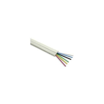 2 Pair Ivory Flat Modular Cable For Rj11 Connectors, 4 Wire
