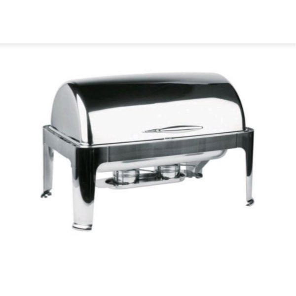 Rectangular roll top silver  chafing dish