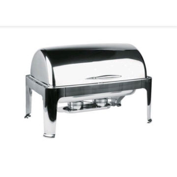 Rectangular roll top silver  chafing dish