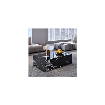 Modern Simple Sintered Stone Marble Coffee Table - Black