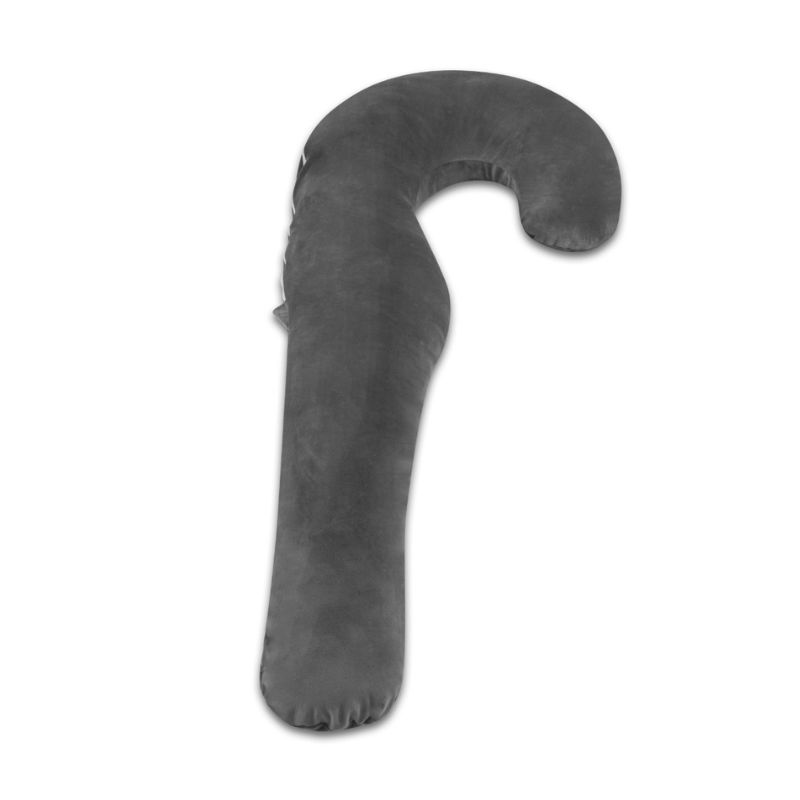 GreenLeaf Full Body Pregnancy Pillow J Shape – Grey