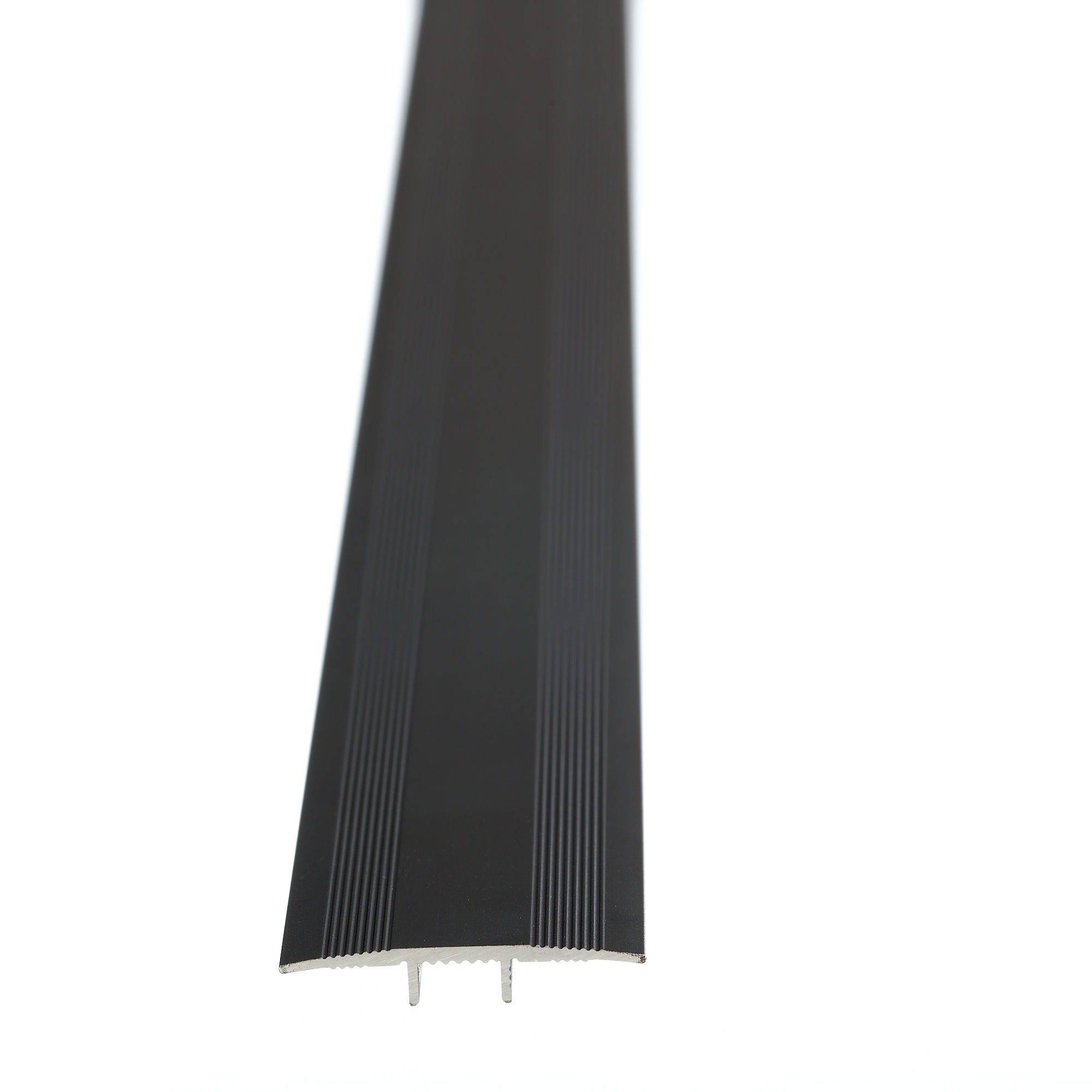 Aluminium T-Piece Door Strip LVT Black UnDrilled 2500 x 28 Aluminium Door Strip