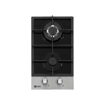 Zero 2 Burner Glass & Stainless Steel Top Gas Hob