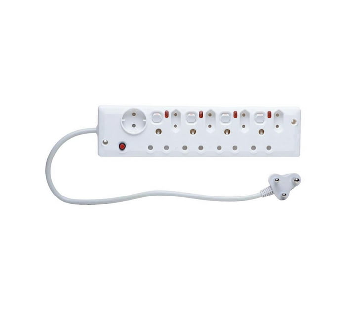 1 Way Multi Plug with 5 illuminated Switches