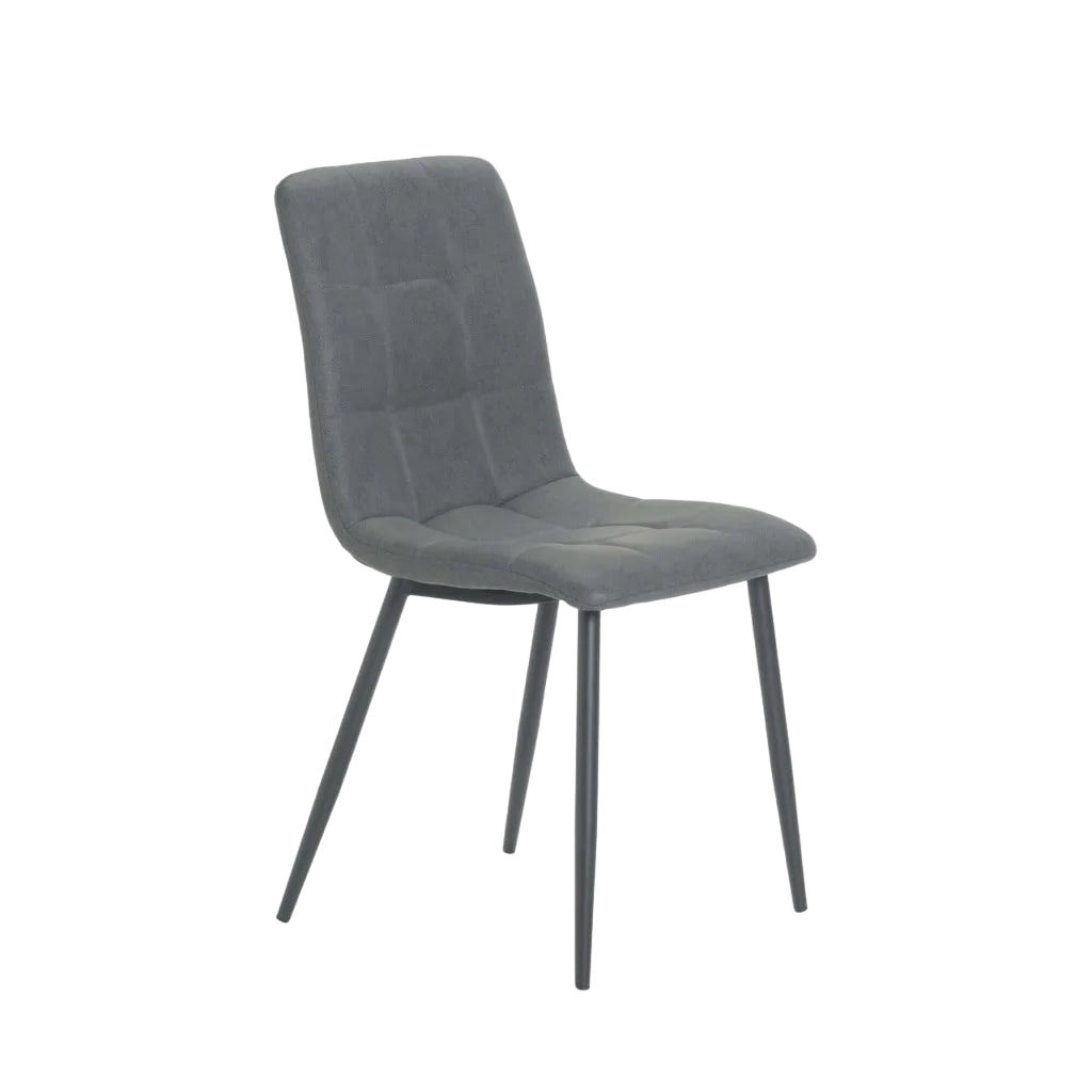 Vividitto - Belo Leather Touch Dining Chair -Grey