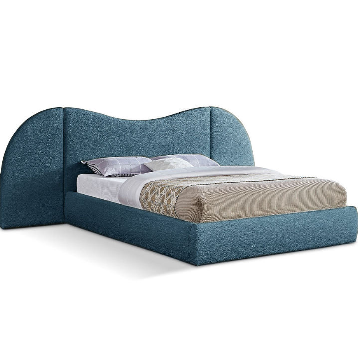 Violet Sleigh Bed Queen -Coco Blue