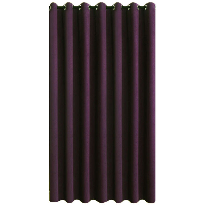 Matoc Readymade Curtain -Velvet -Dark Purple -Eyelet -Lined -285cm W x 253cm H