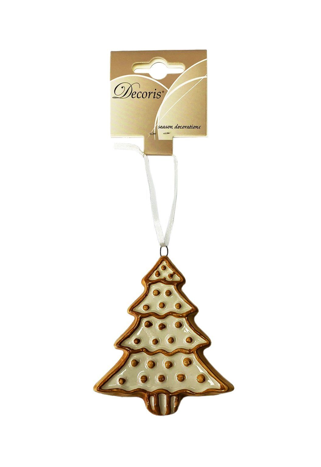WHITE CHRISTMAS TREE COOKIE 9X9X1CM