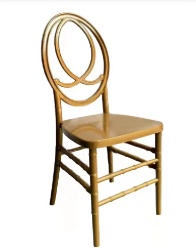 KCW FURN -Aryhaan Gold Phoenix Chair (8 pc) High Quality Metal Patio Dining Chair  (Gold, 8, Pre-assembled)