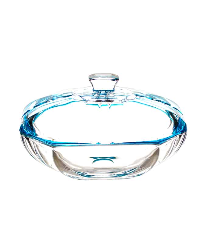 IRENA OVAL CANDY BOX 25CM HAMBURG TURQUO - Set of 1