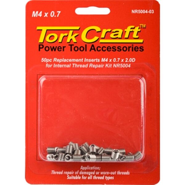 Thread Repair Kit M4 X 0.7 X 2.0D Repl. Inserts For Nr5004
