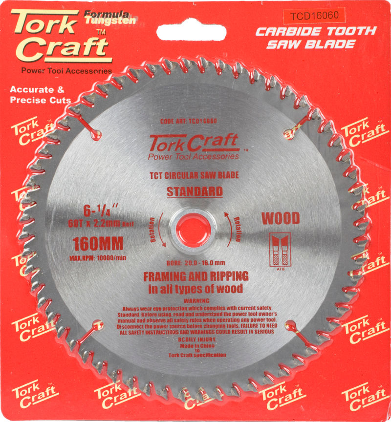 Tork Craft - Blade Tct 160 x 60T 20/16