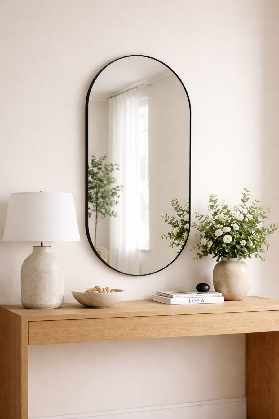 Paramount Mirrors & Prints - Aura Pill Mirror – Medium Black