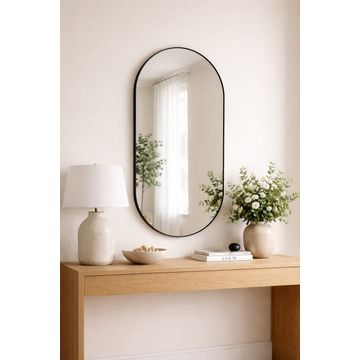 Paramount Mirrors & Prints - Aura Pill Mirror – Medium Black