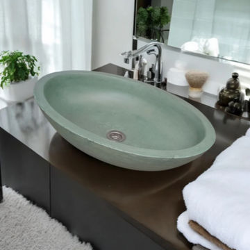 Angel's Rock Pool Green Bespoke Bathroom Basin/Sink 54.5x40x16.5cm