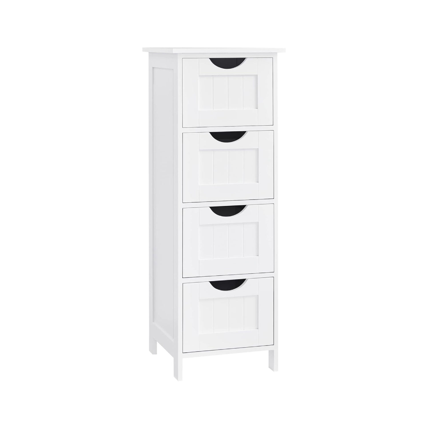 White 4-Drawer Storage Cabinet – Compact Organizer for Any Space