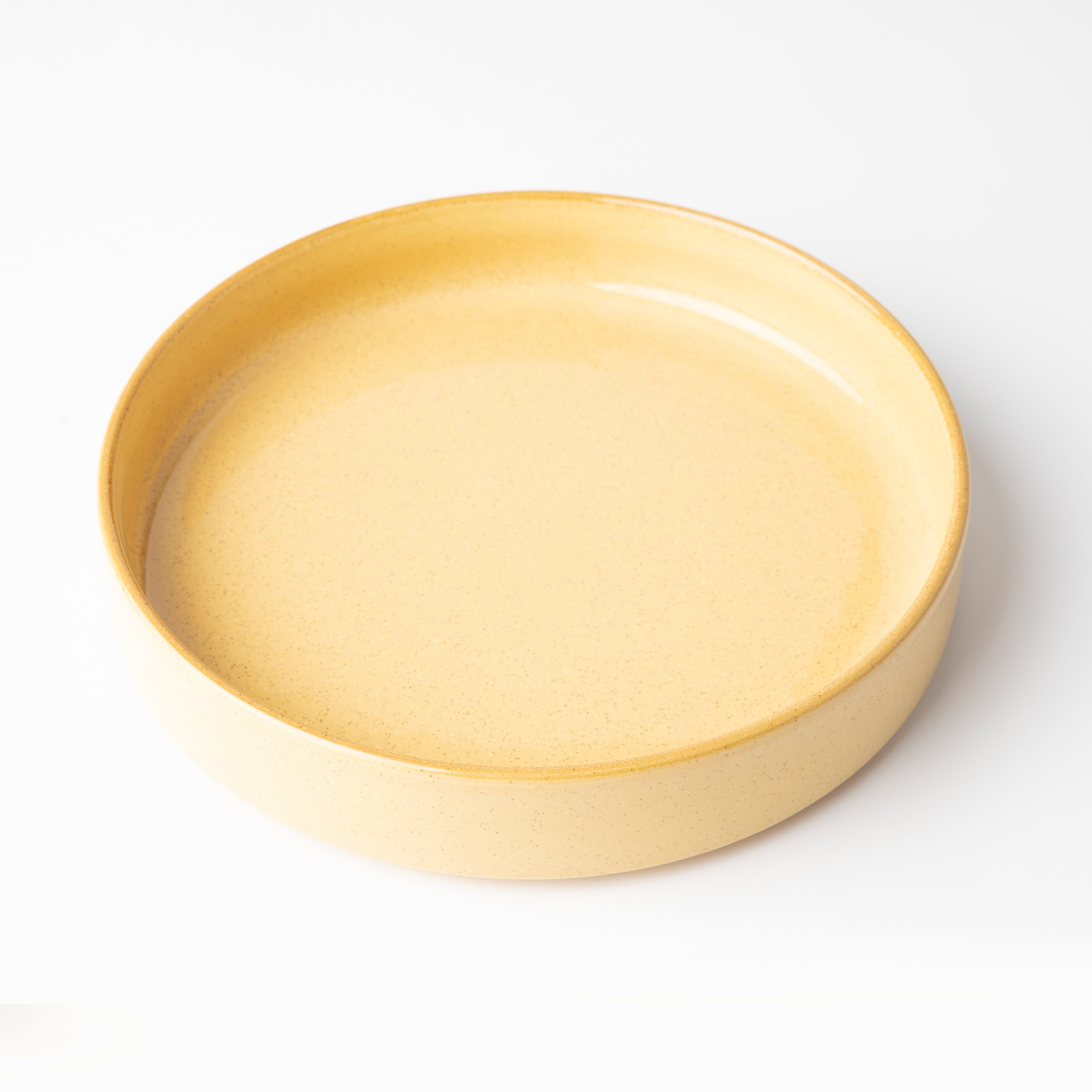 OMADA Flat Stackable Mustard Pasta Bowl Set of 4