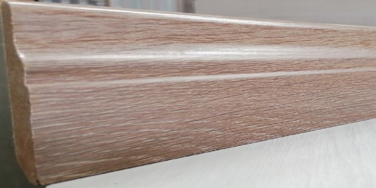 Skirting Nutmeg MDF Gloss Finnish 80mm x 14mm x 2400mm
