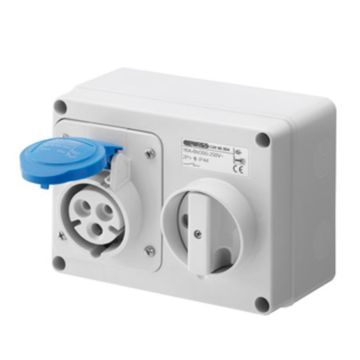 32A 2P+E 230V Sur. Hor. Int. Socket IP44 6H