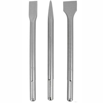 Sds Max Chisel 3Pc Set 18X300Mm Pointed 18X300X25Mm Flat 18X300X40Mm